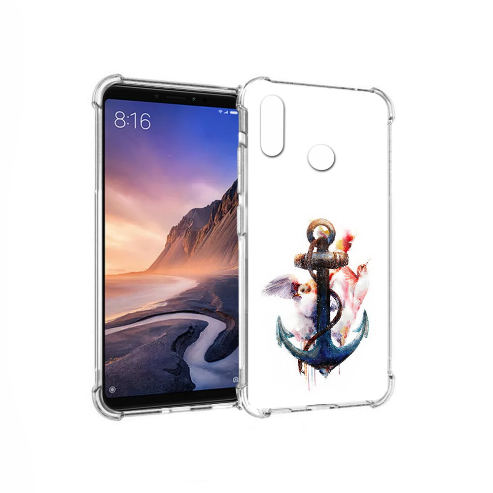 

Чехол MyPads Tocco для Xiaomi Mi Max 3 якорь с птицами (PT115366.313.703), Прозрачный, Tocco