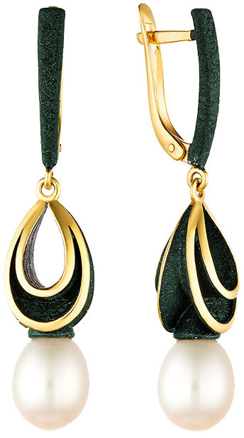 

Серьги подвески из серебра с жемчугом De Fleur 52847Y1Z, 52847Y1Z