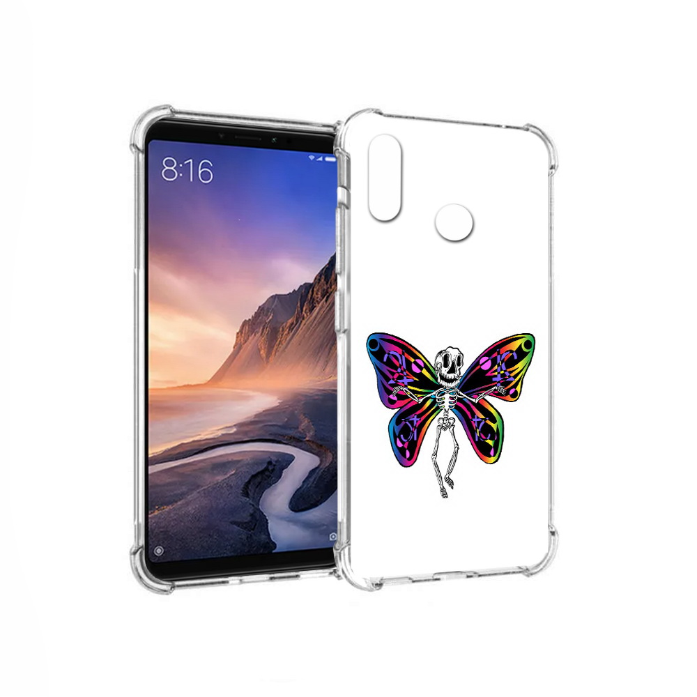 

Чехол MyPads Tocco для Xiaomi Mi Max 3 эффект бабочки (PT115366.313.701), Прозрачный, Tocco