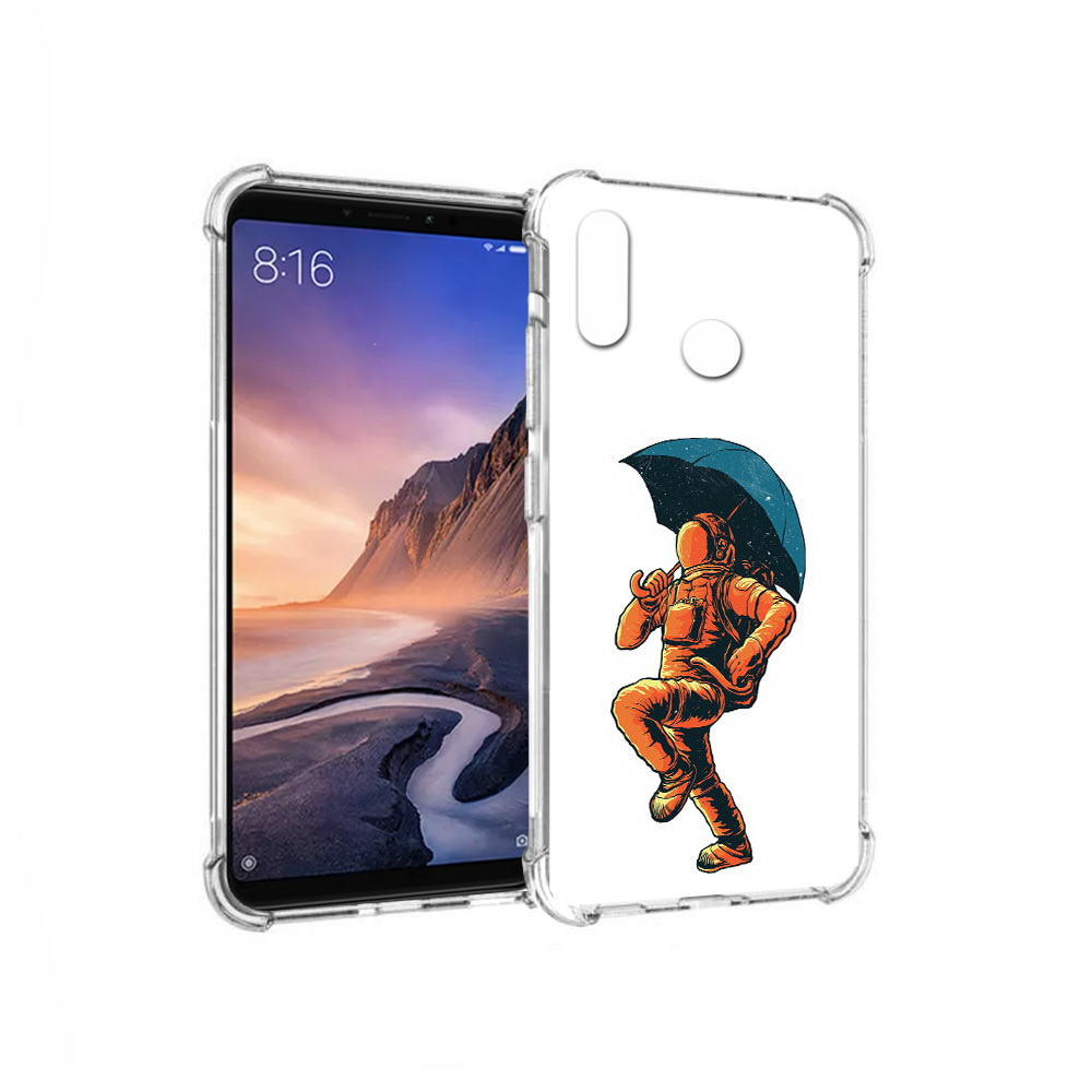 

Чехол MyPads Tocco для Xiaomi Mi Max 3 шагающий космонавт с зонтом (PT115366.313.695), Прозрачный, Tocco