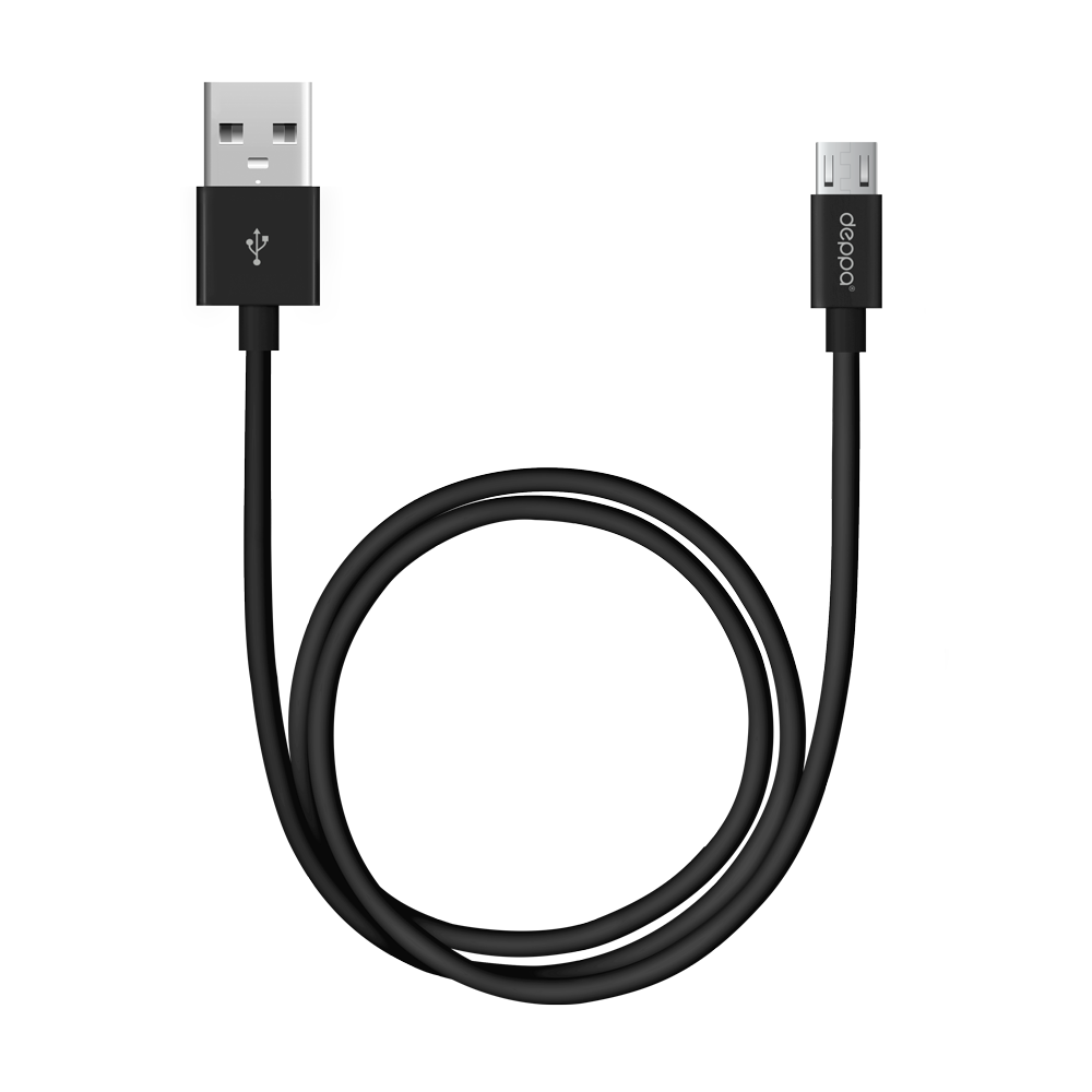 Дата-кабель USB-microUSB, 1.2м, черный, крафт, Deppa 72103-OZ