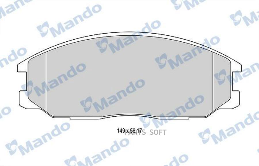 

Тормозные колодки Mando дисковые MBF015150