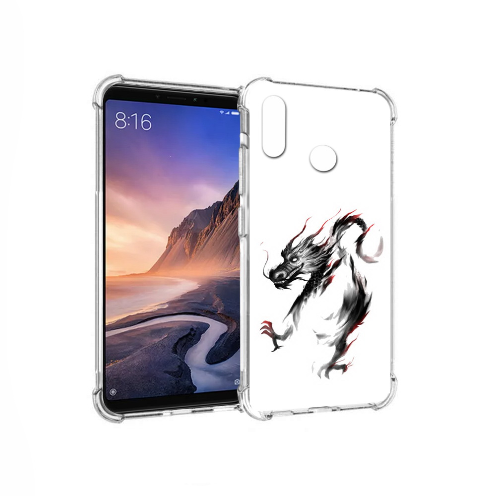 

Чехол MyPads Tocco для Xiaomi Mi Max 3 черный дракон (PT115366.313.690), Прозрачный, Tocco