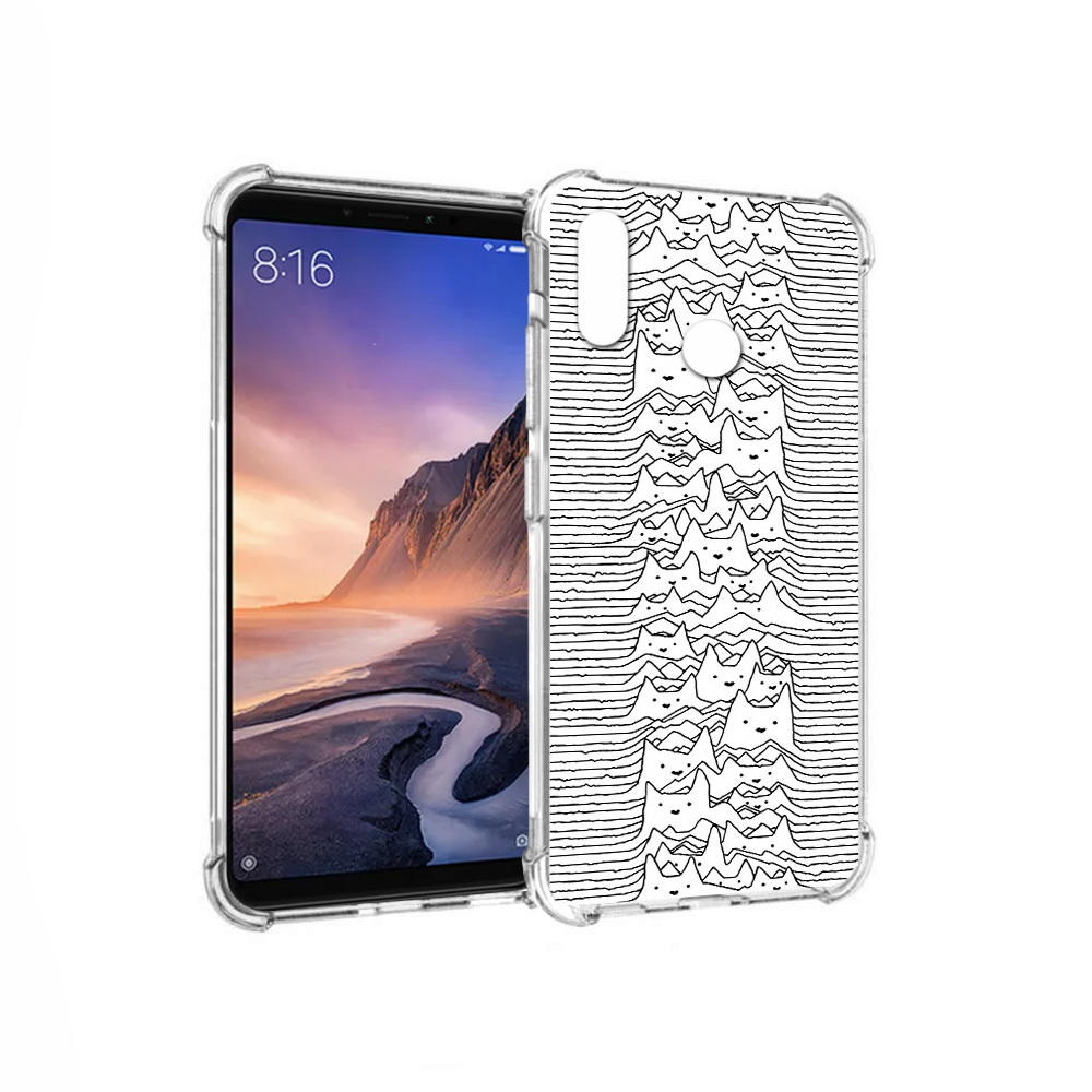 

Чехол MyPads Tocco для Xiaomi Mi Max 3 черно белые коты 3D (PT115366.313.682), Прозрачный, Tocco