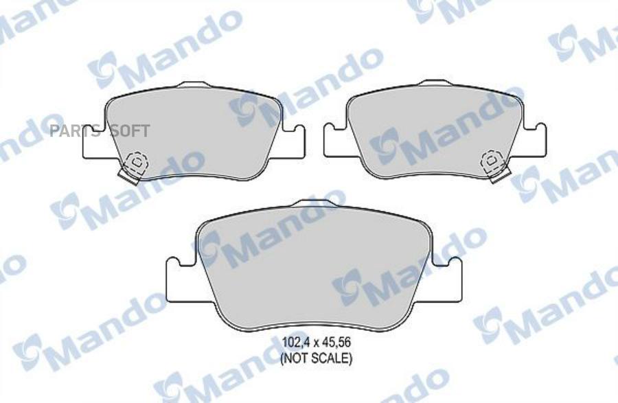 

Тормозные колодки Mando дисковые MBF015884