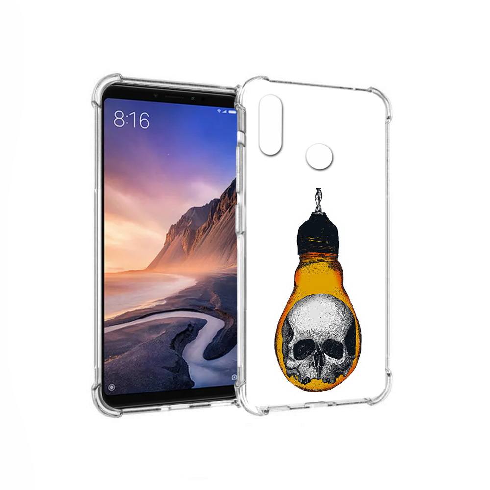 

Чехол MyPads Tocco для Xiaomi Mi Max 3 череп в лампочке (PT115366.313.676), Прозрачный, Tocco