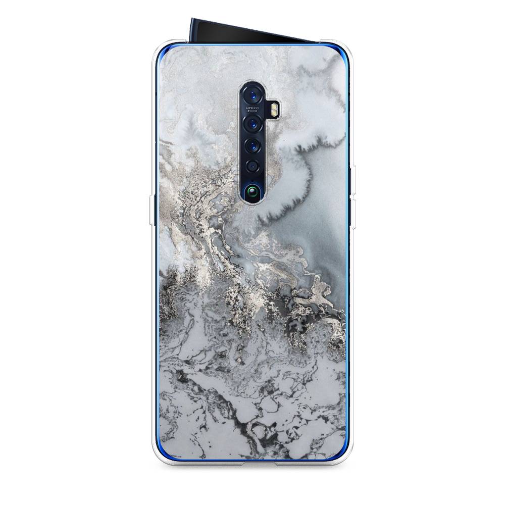 

Чехол Awog на Oppo Reno 2 "Морозная лавина серая", Разноцветный, 253550-3