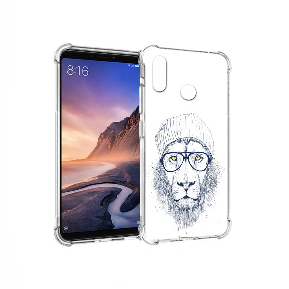 

Чехол MyPads Tocco для Xiaomi Mi Max 3 хиппи лев (PT115366.313.663), Прозрачный, Tocco