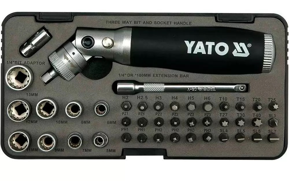 YATO YT-2806 Набор бит и головок с воротком 42пр 1шт