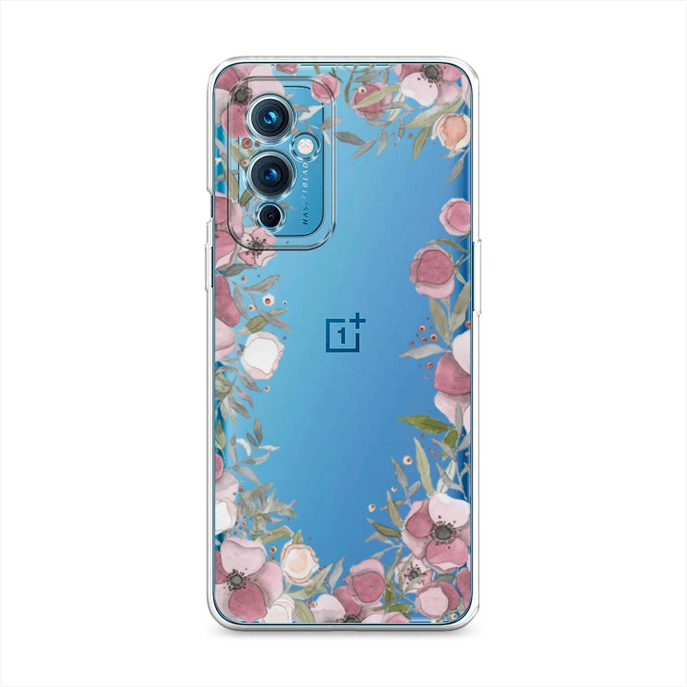 

Чехол Awog на OnePlus 9 LE2110 / ВанПлас 9 LE2110 "Розовая цветочная рамка", Разноцветный, 152750-8
