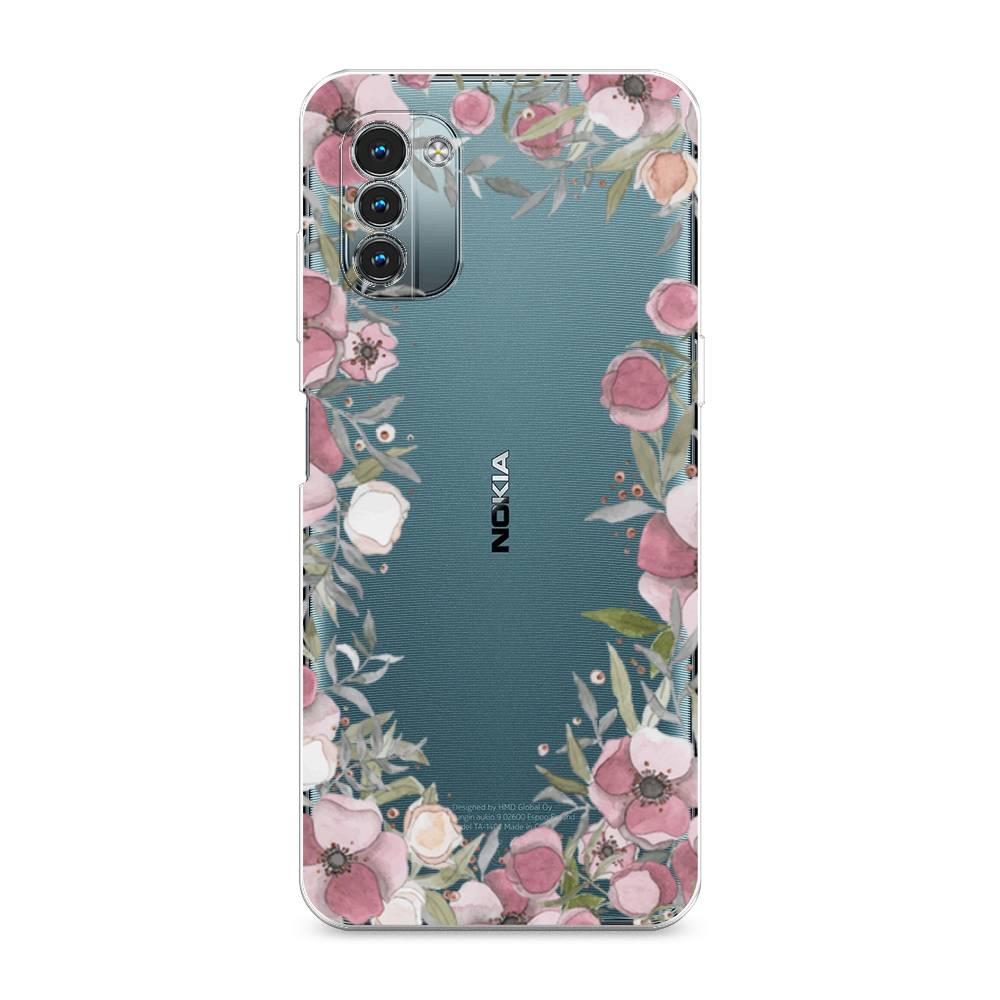 

Чехол Awog на Nokia G21 / Нокиа G21 "Розовая цветочная рамка", Разноцветный, 125050-8