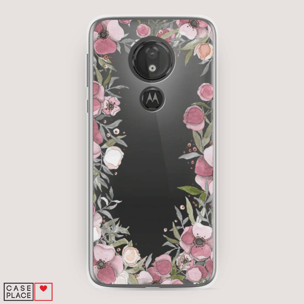 

Чехол Awog на Motorola Moto G7 Power / Моторола Мото G7 Power "Розовая цветочная рамка", Разноцветный, 241350-8
