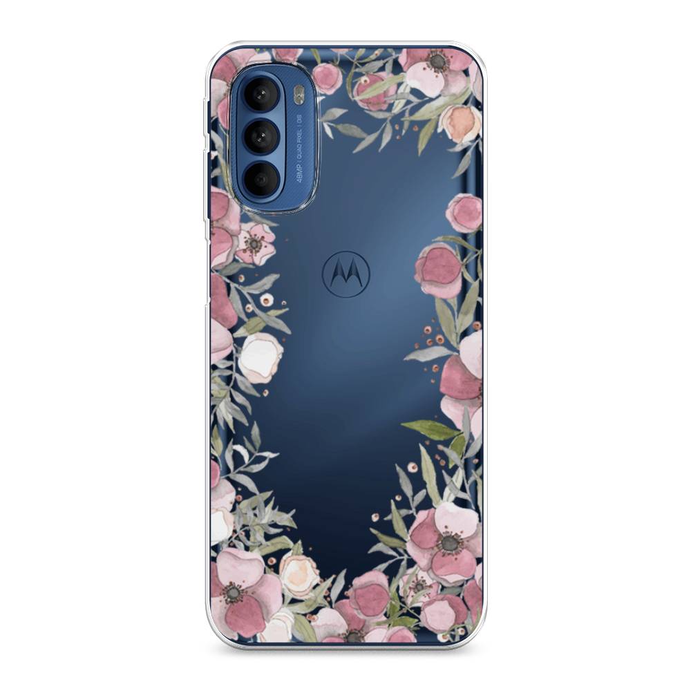 

Чехол Awog на Motorola Moto G31/G41 "Розовая цветочная рамка", Разноцветный, 242550-8