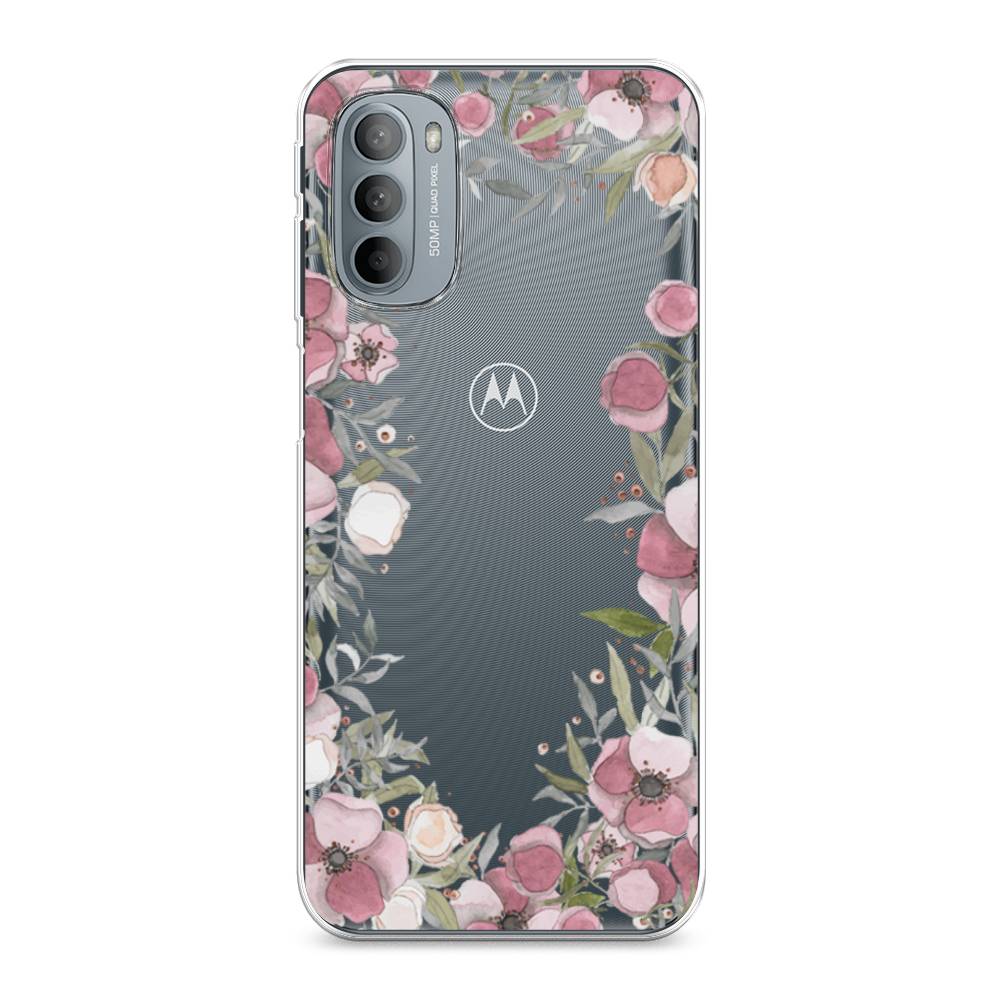 

Чехол Awog на Motorola Moto G31/G41 "Розовая цветочная рамка", Разноцветный, 241850-8