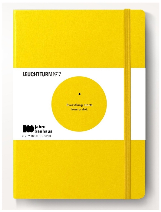 Блокнот Leuchtturm1917 Bauhaus Edition А5 в точку 125 листов лимонный твердая обложка