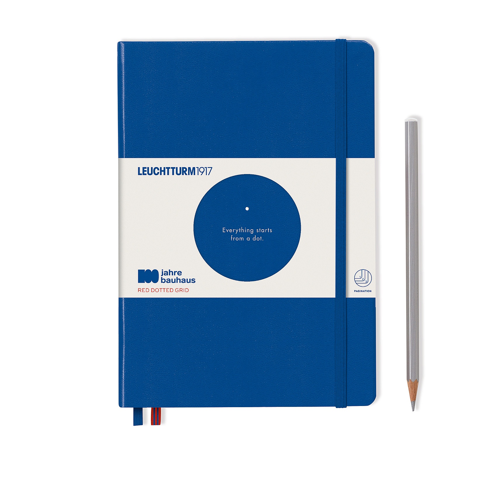 

Блокнот Leuchtturm Bauhaus Edition А5 (в точку) 125 л королевский синий тв. обложка, Bauhaus Edition