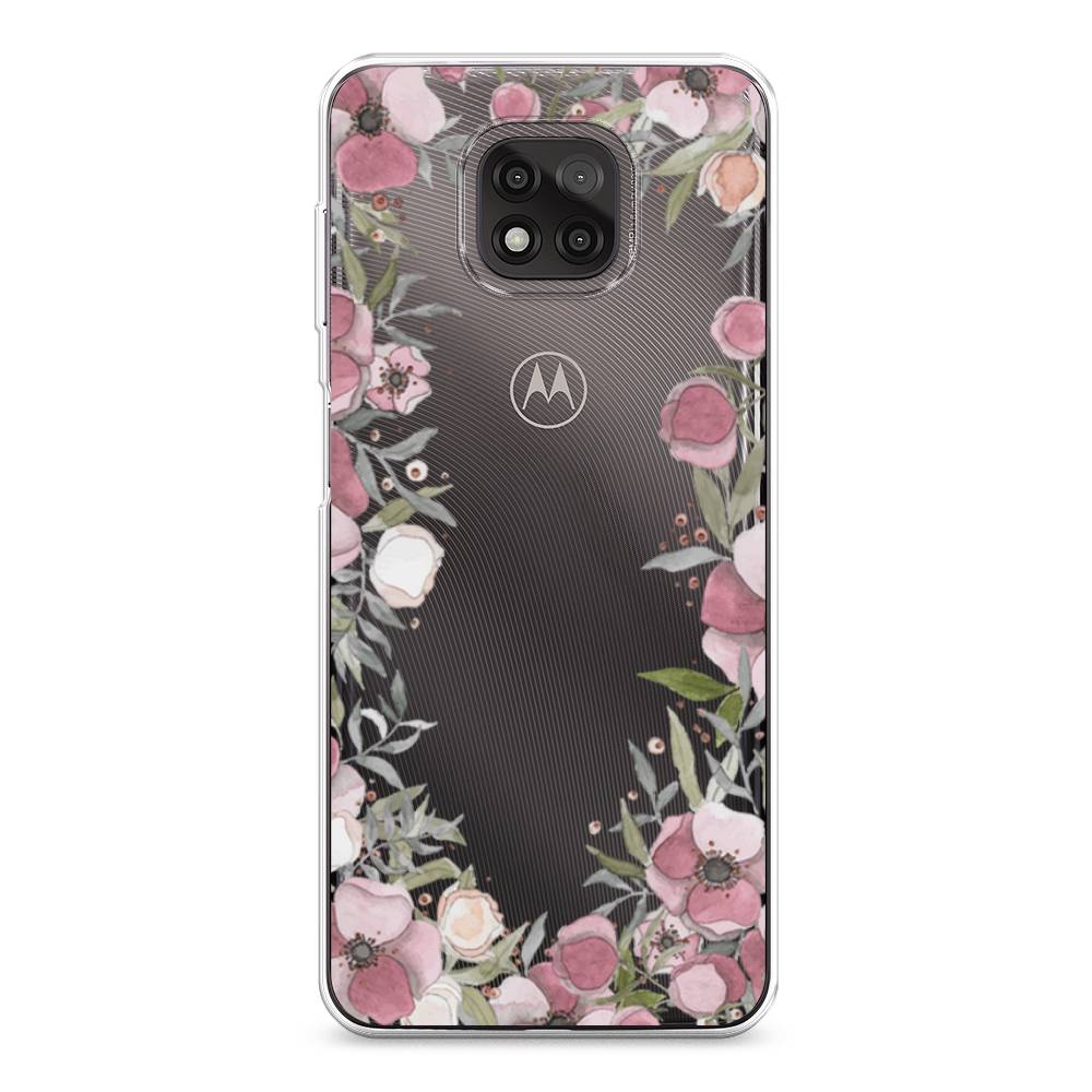 

Чехол Awog на Motorola Moto G Power 2021 "Розовая цветочная рамка", Разноцветный, 242750-8