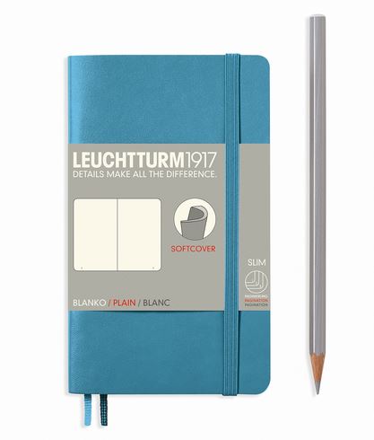 

Блокнот Leuchtturm Pocket A6 (нелинованный) 61 лист нордический синий мягкая обложка, Softcover Pocket
