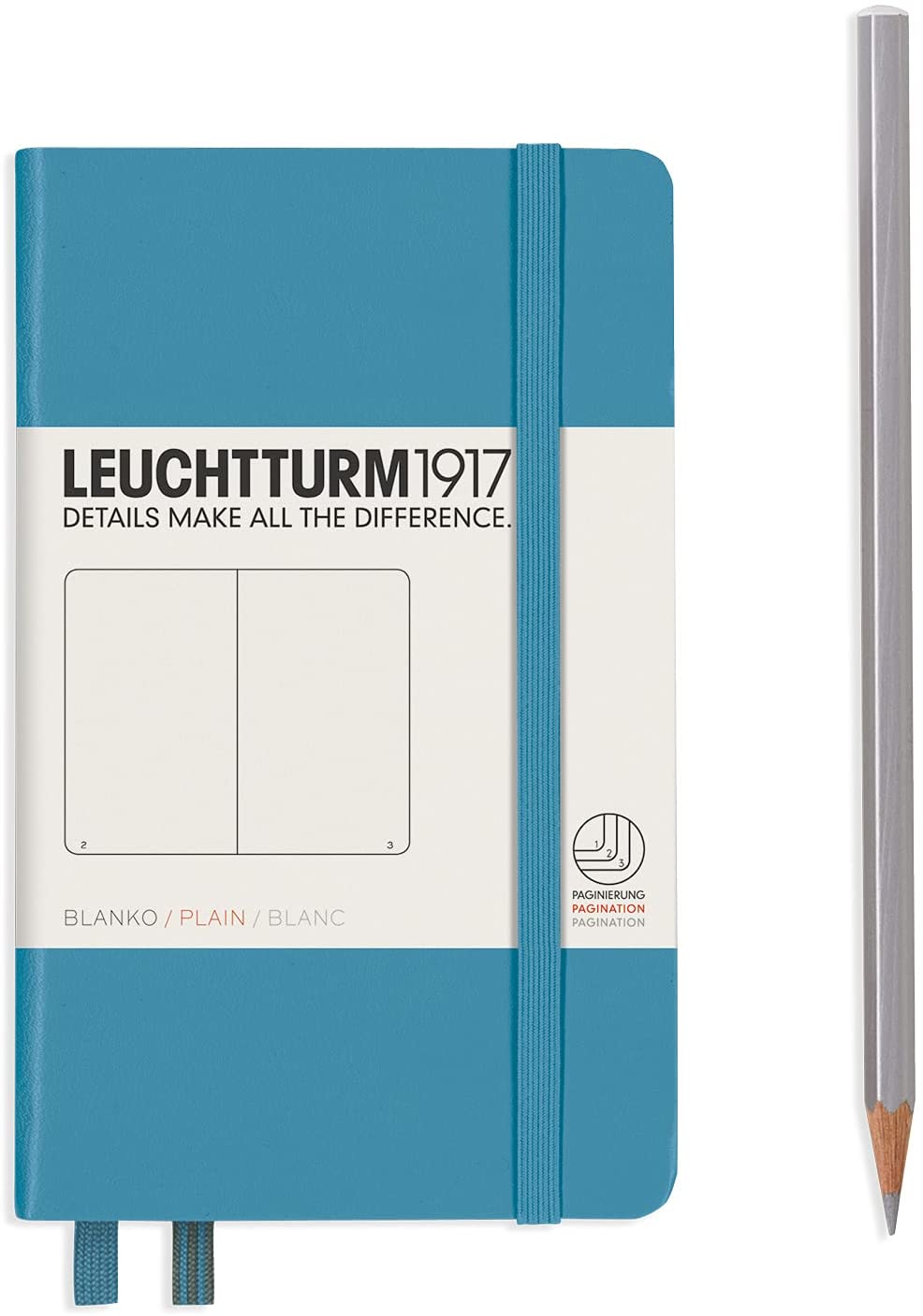 

Блокнот Leuchtturm A6 (нелинованный) 93 листа нордический синий твердая обложка, Hardcover Pocket