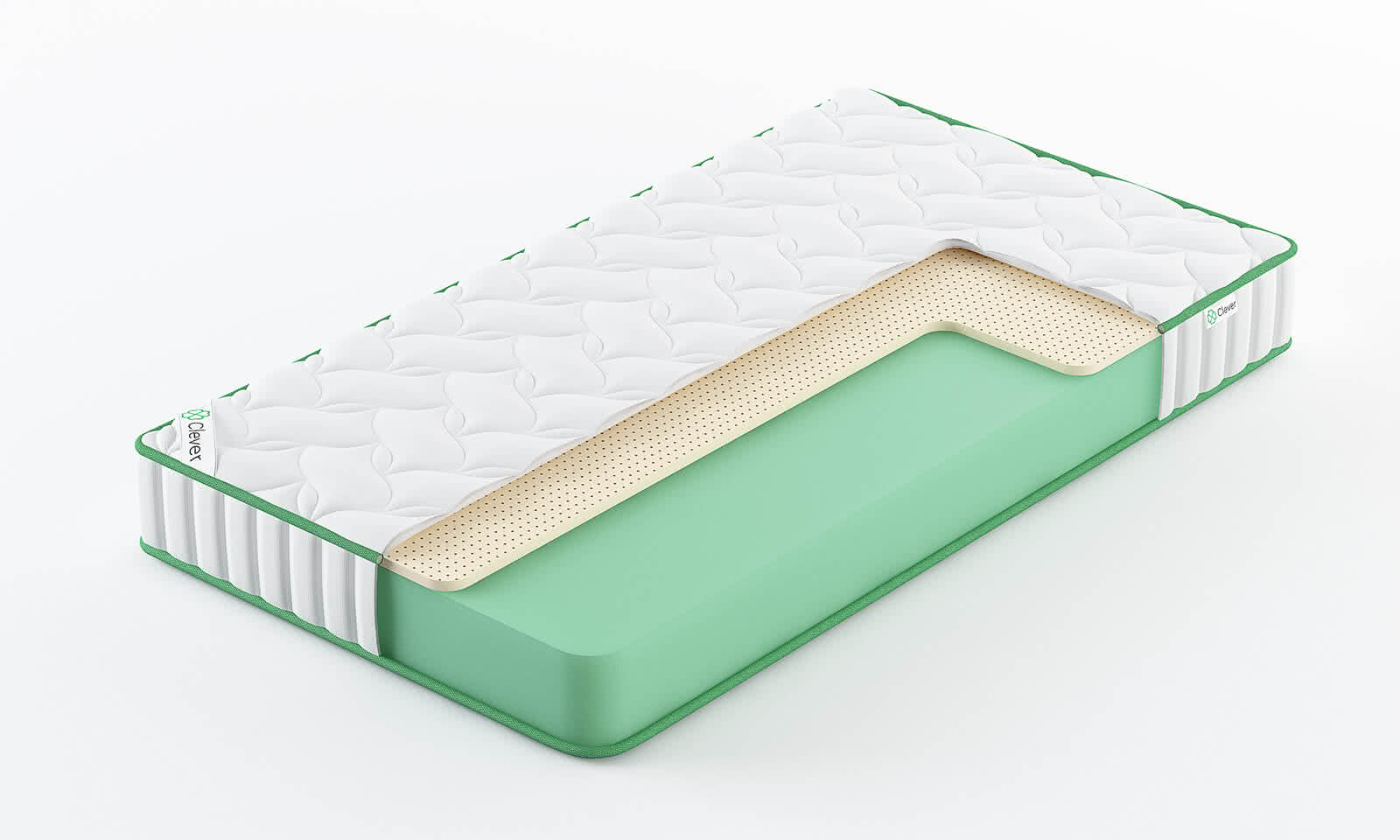 

Матрас Clever Latex High 120x160, Белый, CLEVER LATEX HIGH