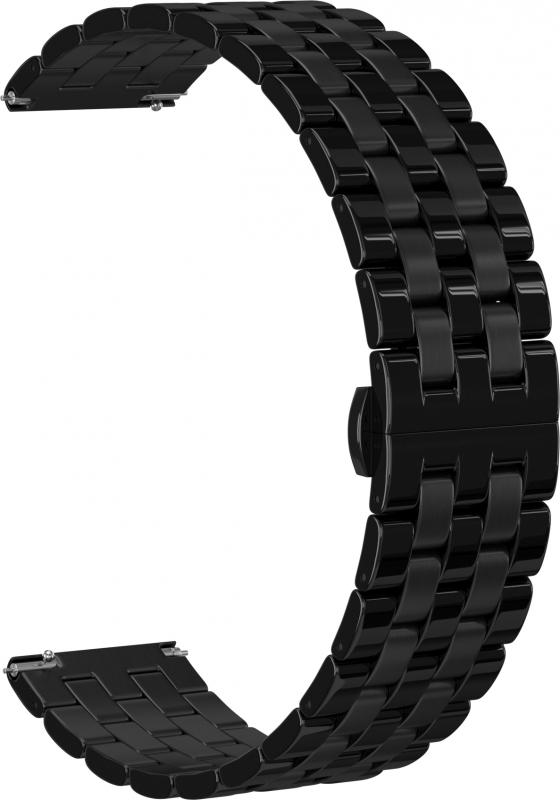 

Ремешок стальной Arched 20 для Samsung Galaxy Watch 4 44мм (Черный)