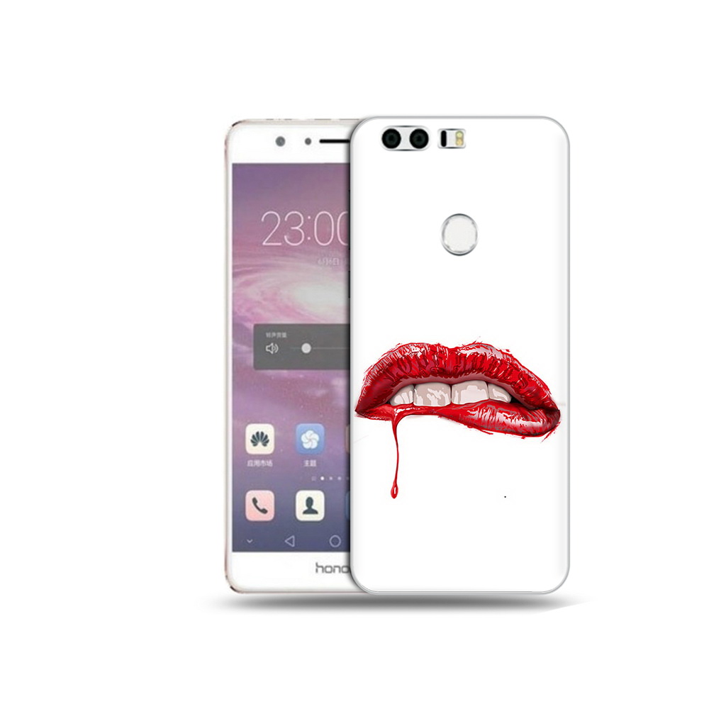 

Чехол MyPads Tocco для Honor 8 яркие красные губы (PT46676.38.706), Прозрачный, Tocco