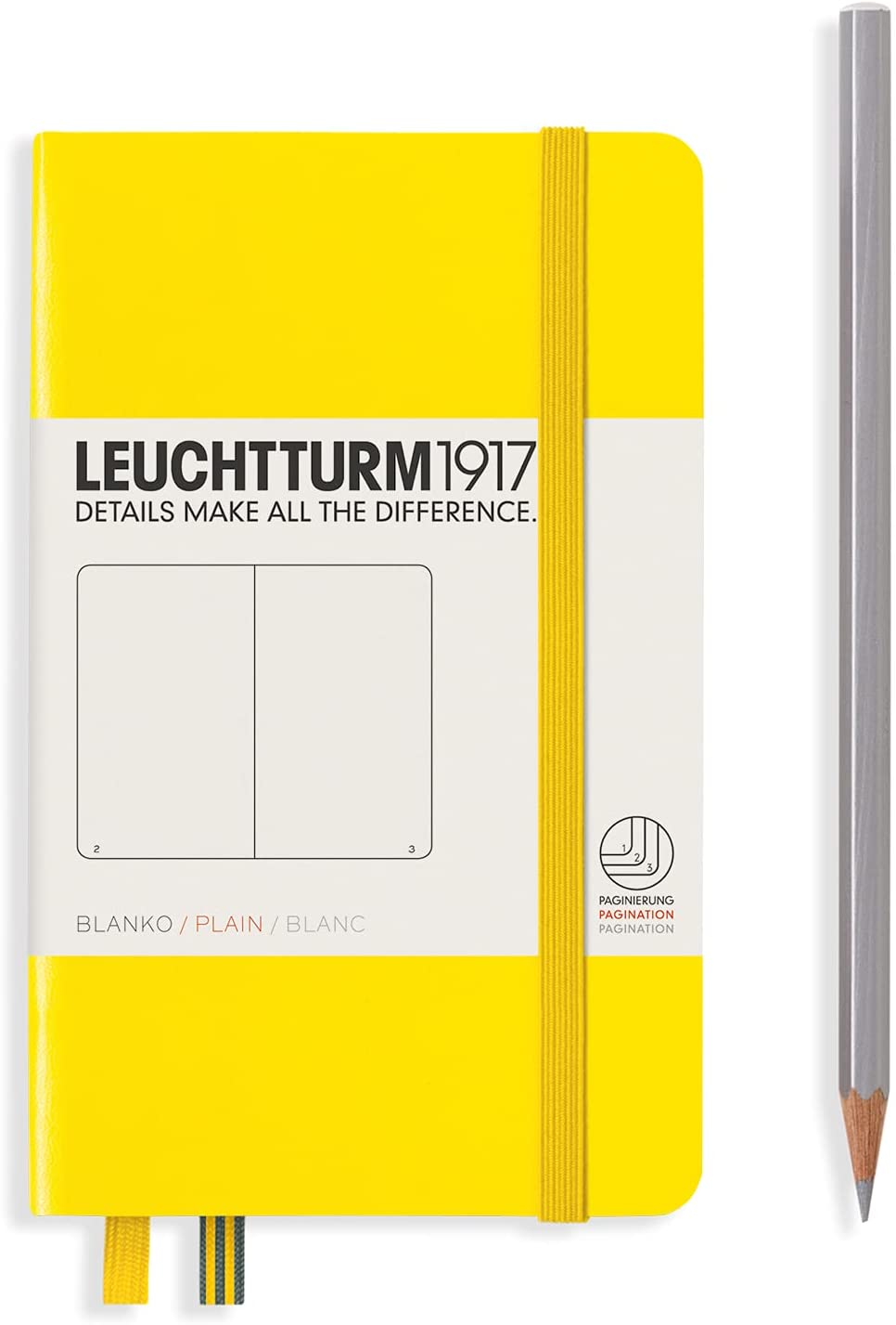 

Блокнот Leuchtturm A6 (нелинованный) 93 листа лимонный твердая обложка, Hardcover Pocket