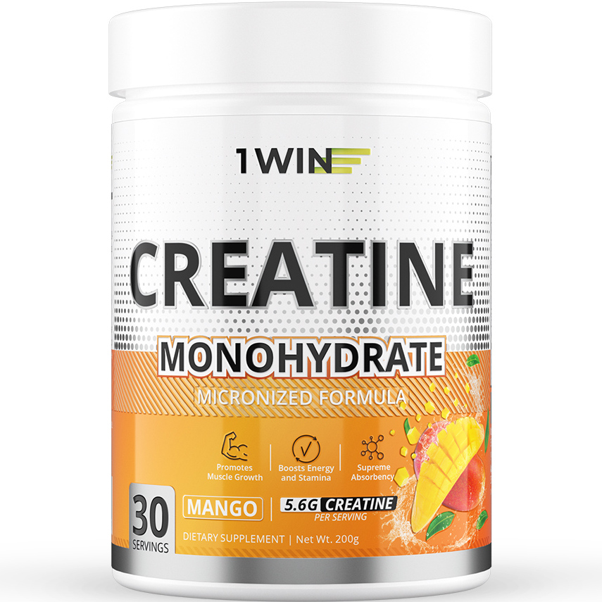 Креатин моногидрат Creatine Monohydrate 1WIN манго, порошок 30 порций