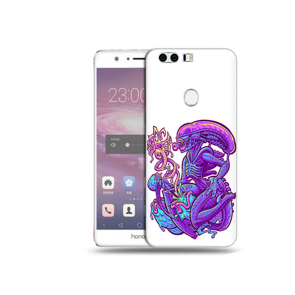 

Чехол MyPads Tocco для Honor 8 чужой фиолетовый цвет (PT46676.38.693), Прозрачный, Tocco