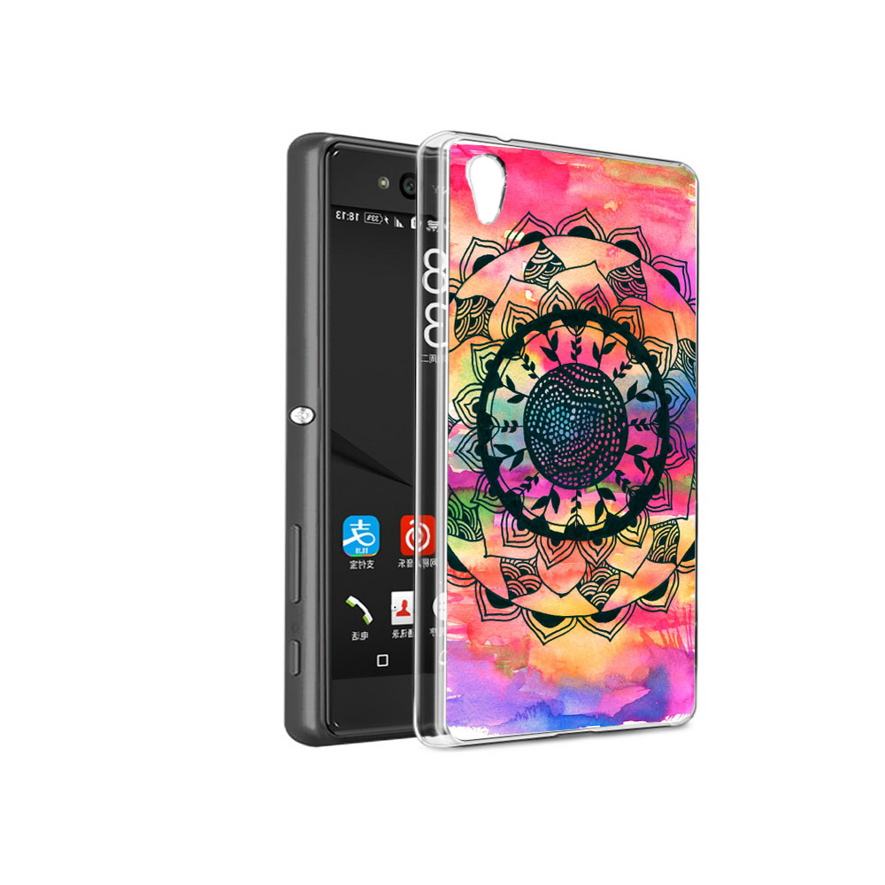 

Чехол MyPads Tocco для Sony Xperia C6 яркая абстракция круглый цветок (PT28839.243.704), Прозрачный, Tocco