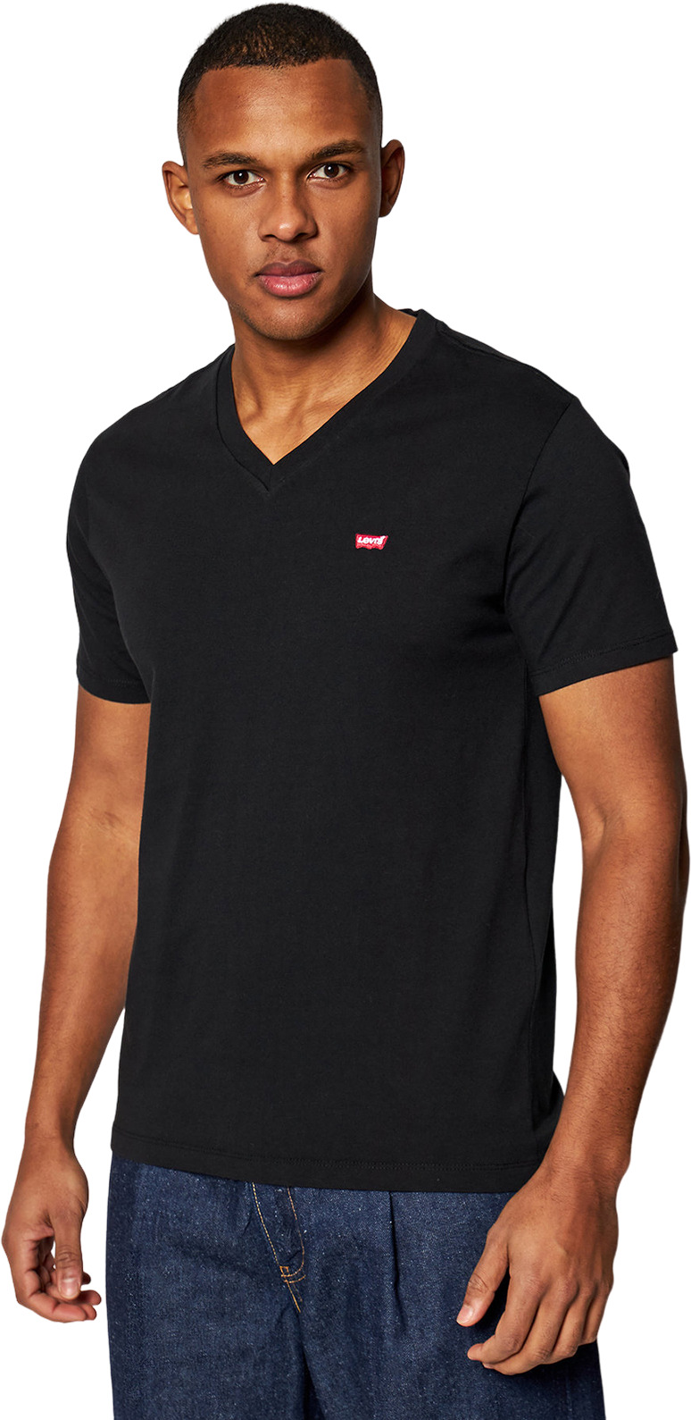 

Футболка мужская LEVIS Men The Original V-Neck Tee черная XL, Черный, Men The Original V-Neck Tee