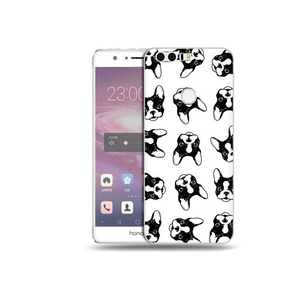 

Чехол MyPads Tocco для Honor 8 черно белые собачки (PT46676.38.683), Прозрачный, Tocco