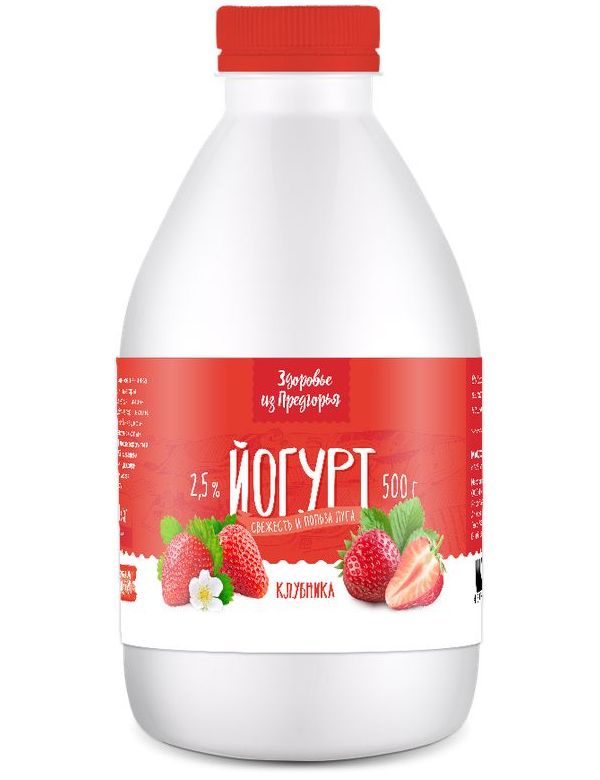 

Питьевой йогурт Здоровье из Предгорья клубника 2,5% 500 г