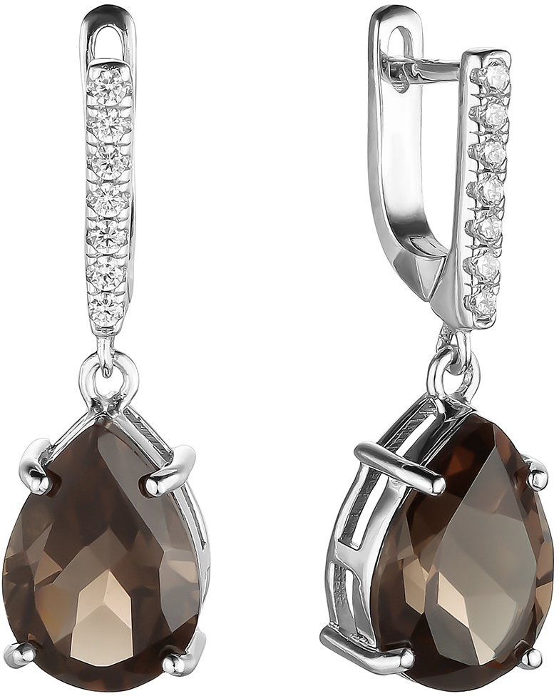 

Серьги из серебра с раухтопазом Balex Jewellery 2405837770, 2405837770