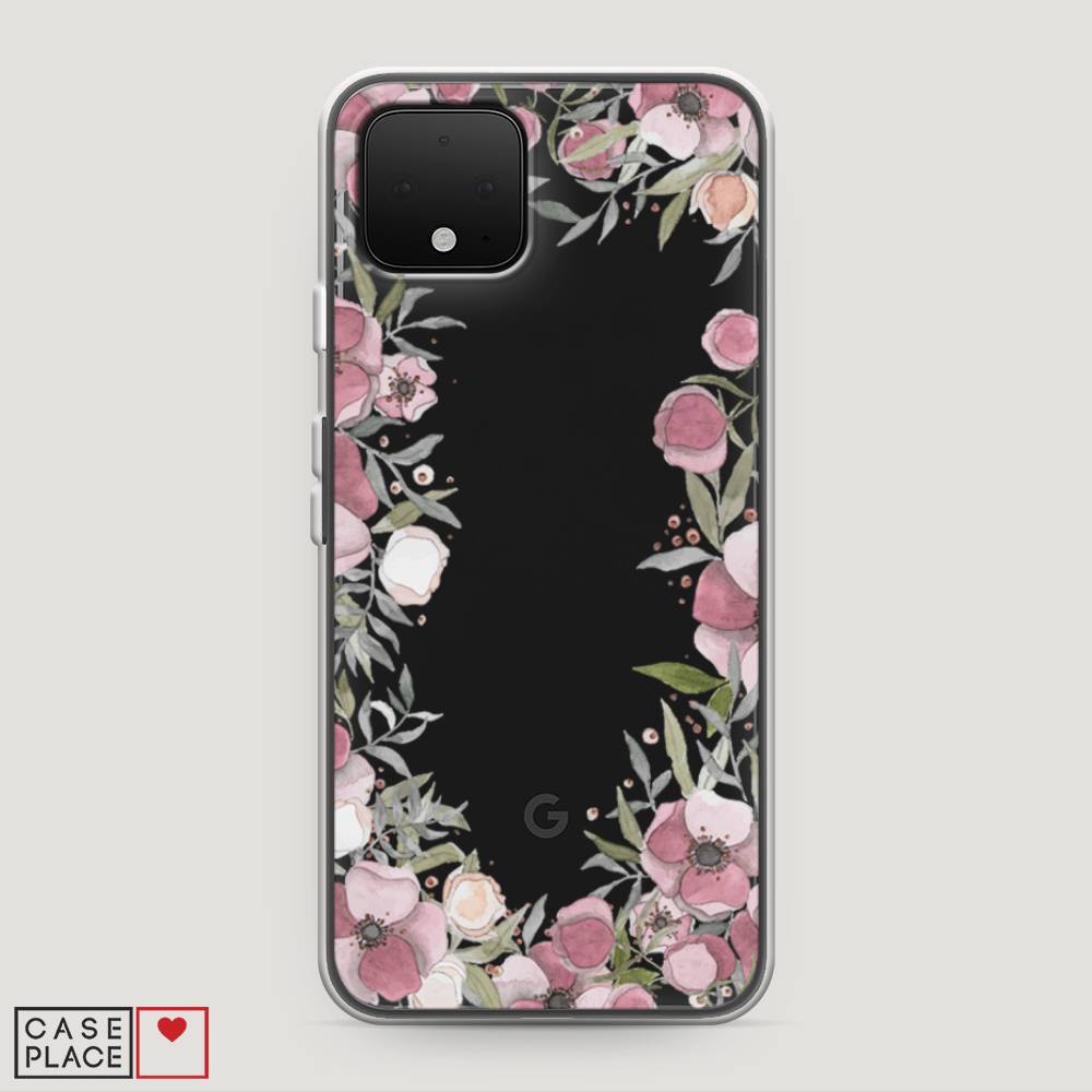 

Чехол Awog на Google Pixel 4 "Розовая цветочная рамка", Разноцветный, 270250-8
