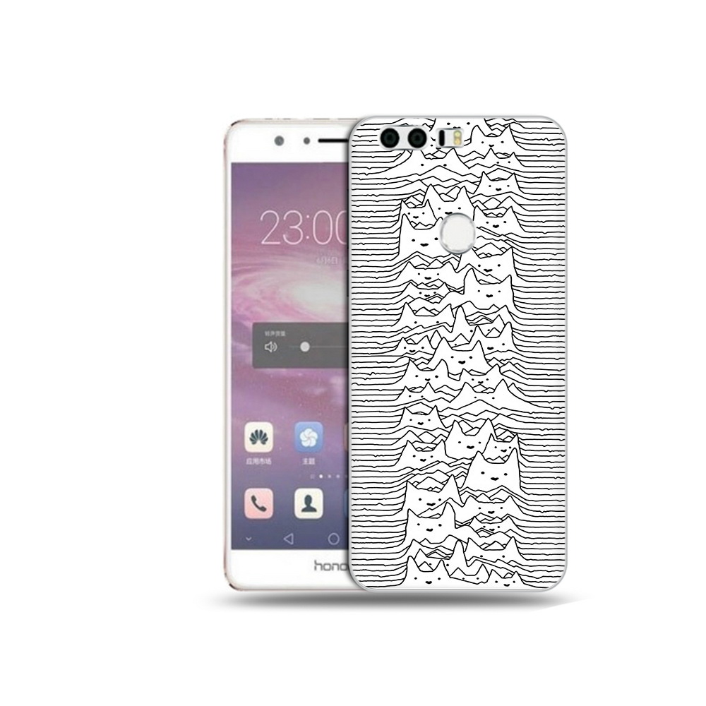 

Чехол MyPads Tocco для Honor 8 черно белые коты 3D (PT46676.38.682), Прозрачный, Tocco