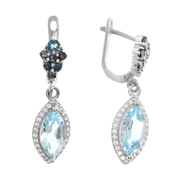 

Серьги из серебра с топазом Balex Jewellery 2405937090, 2405937090