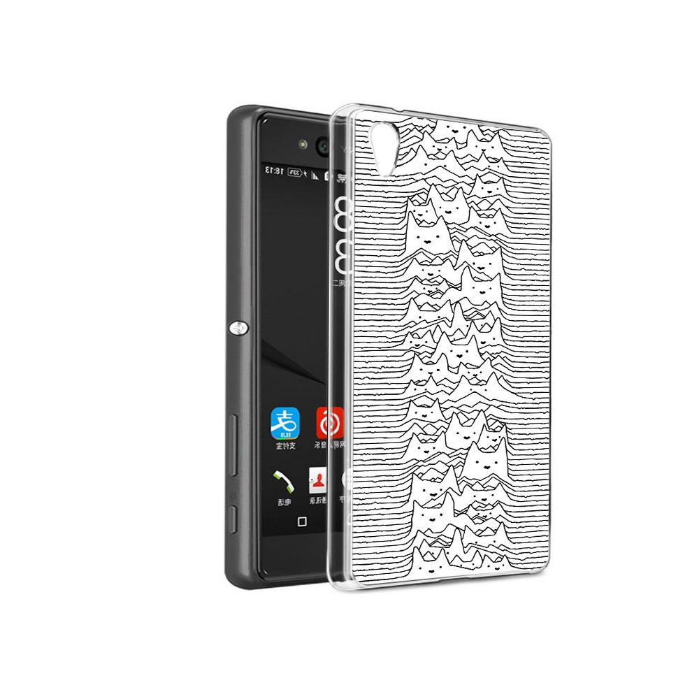 

Чехол MyPads Tocco для Sony Xperia C6 черно белые коты 3D (PT28839.243.682), Прозрачный, Tocco