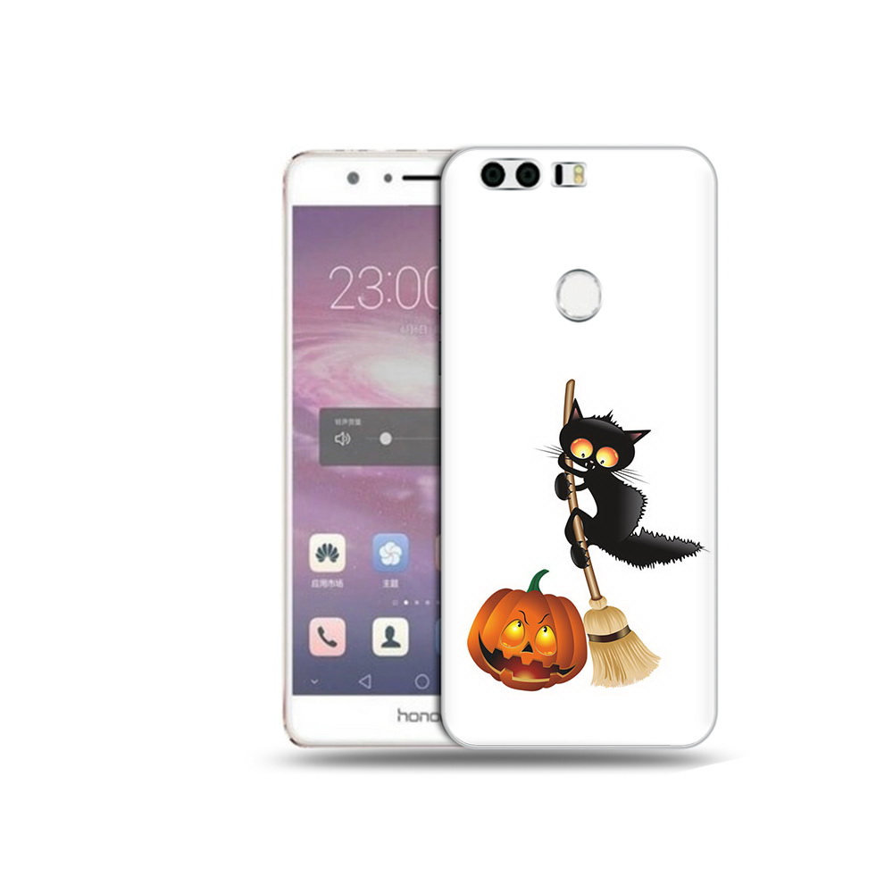 

Чехол MyPads Tocco для Honor 8 хэлуинский котик (PT46676.38.667), Прозрачный, Tocco