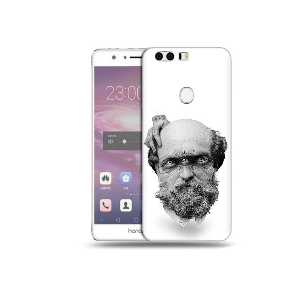

Чехол MyPads Tocco для Honor 8 страшный бородатый мужчина абстракция (PT46676.38.630), Прозрачный, Tocco