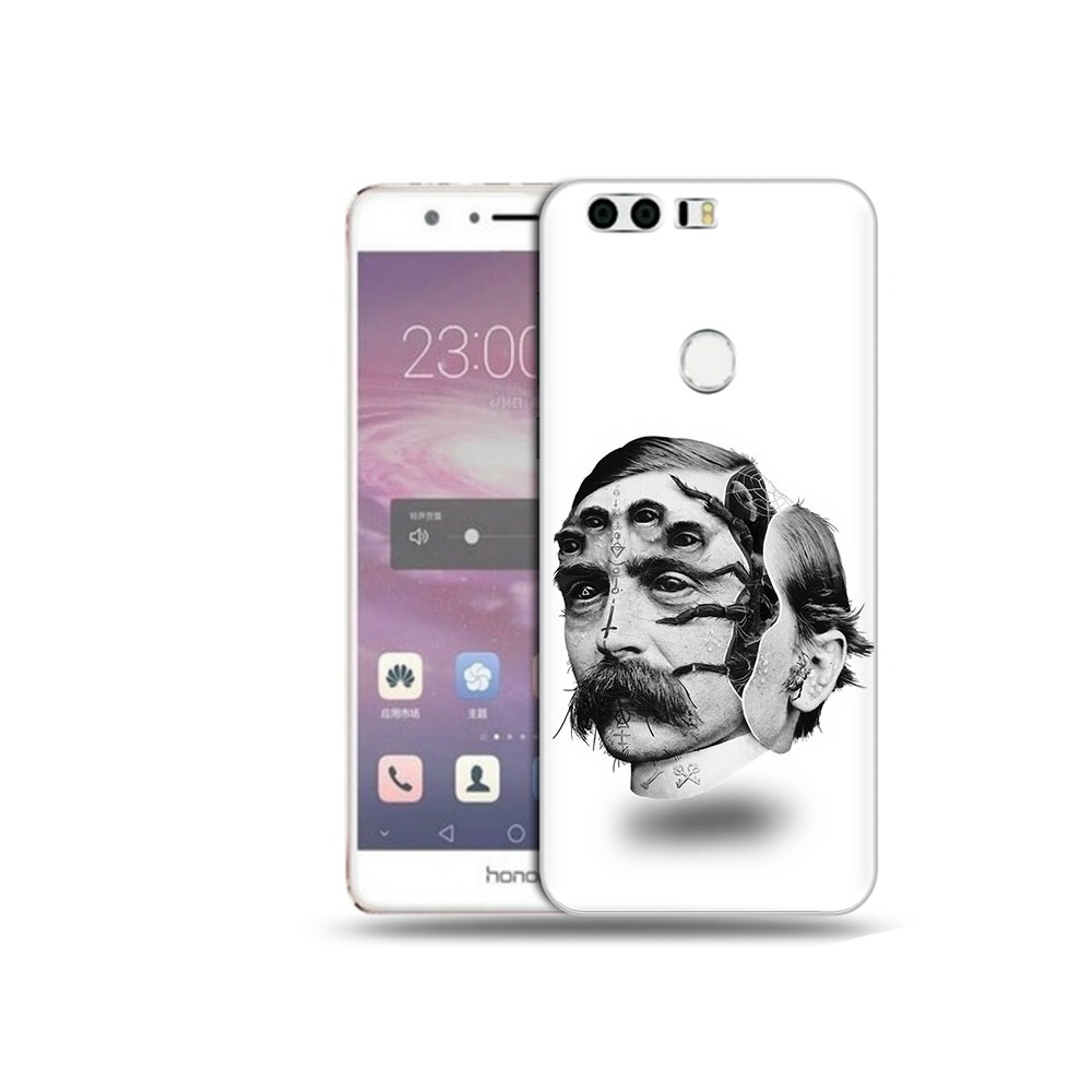 

Чехол MyPads Tocco для Honor 8 страшное лицо мужчины (PT46676.38.629), Прозрачный, Tocco