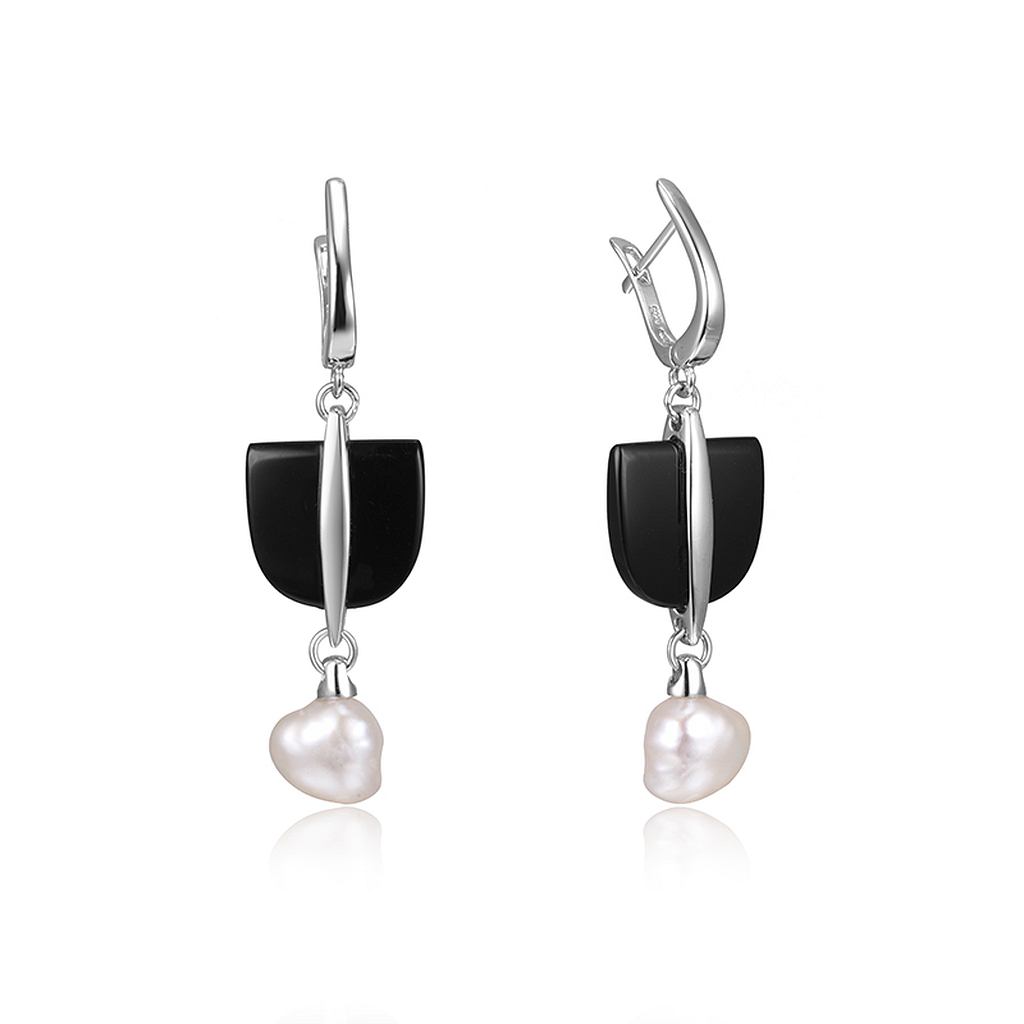 

Серьги из серебра с ониксом Balex Jewellery 2432930161, 2432930161