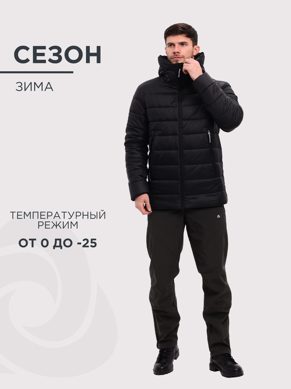Куртка мужская CosmoTex Окланд Premium черная 104-108/182-188