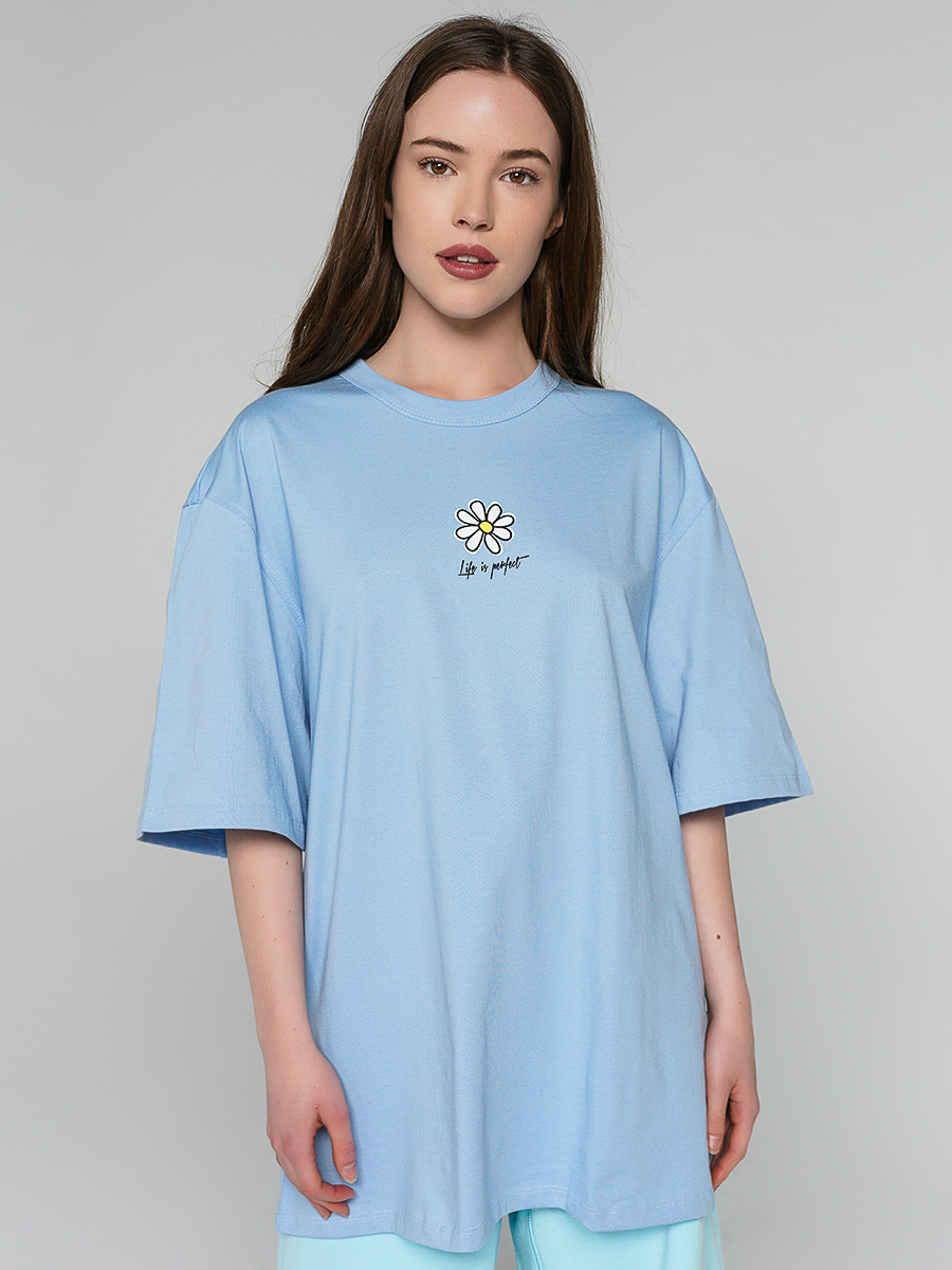

Футболка женская ТВОЕ 81687 голубая M/L, 81687