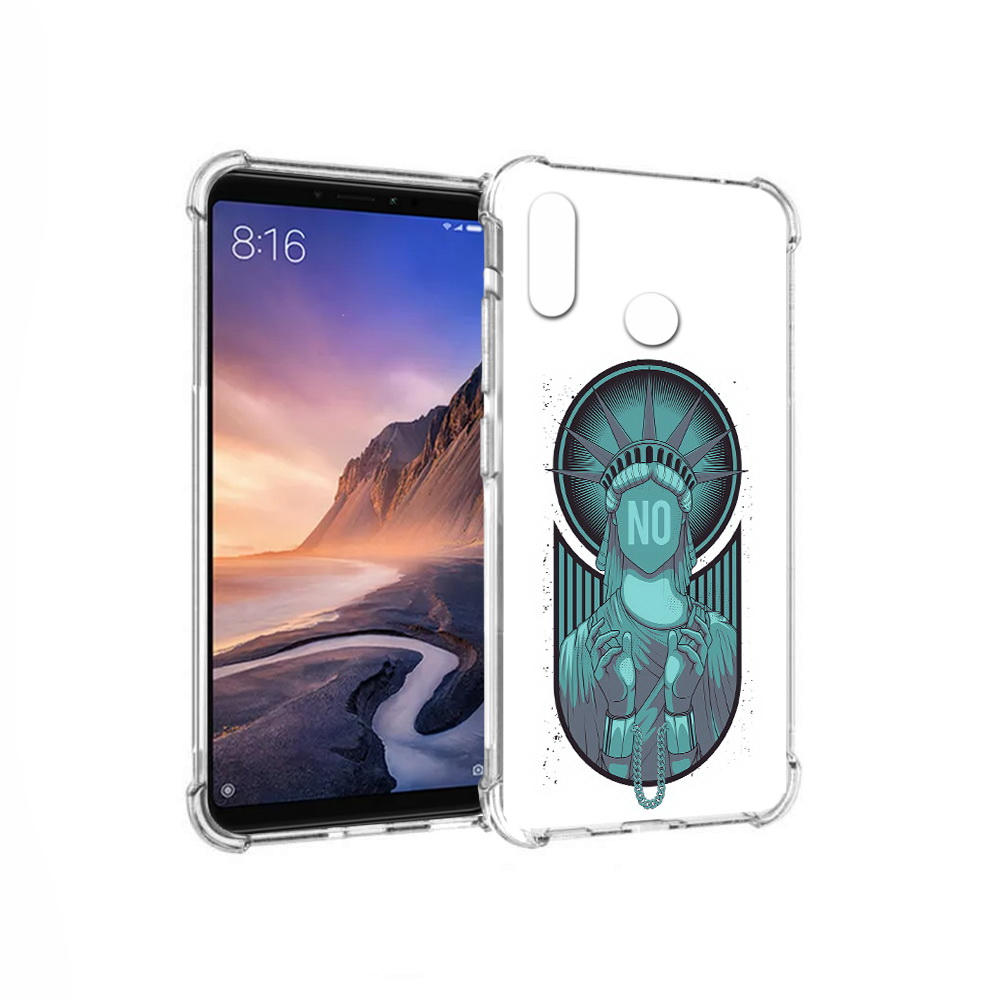 

Чехол MyPads Tocco для Xiaomi Mi Max 3 статуя свободы зеленый (PT115366.313.623), Прозрачный, Tocco