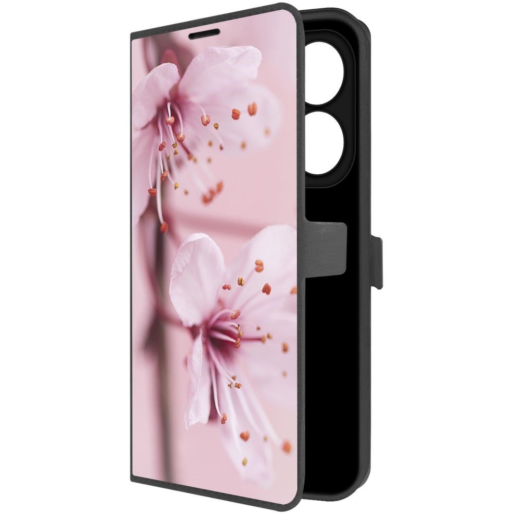 Чехол-книжка Krutoff Eco Book для INFINIX Smart 8 Plus Весна (черный)