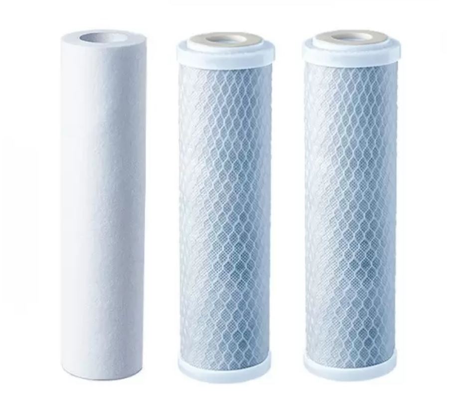 Комплект сменных картриджей 10SL к фильтру для воды Гейзер Стандарт, Аквафор трио