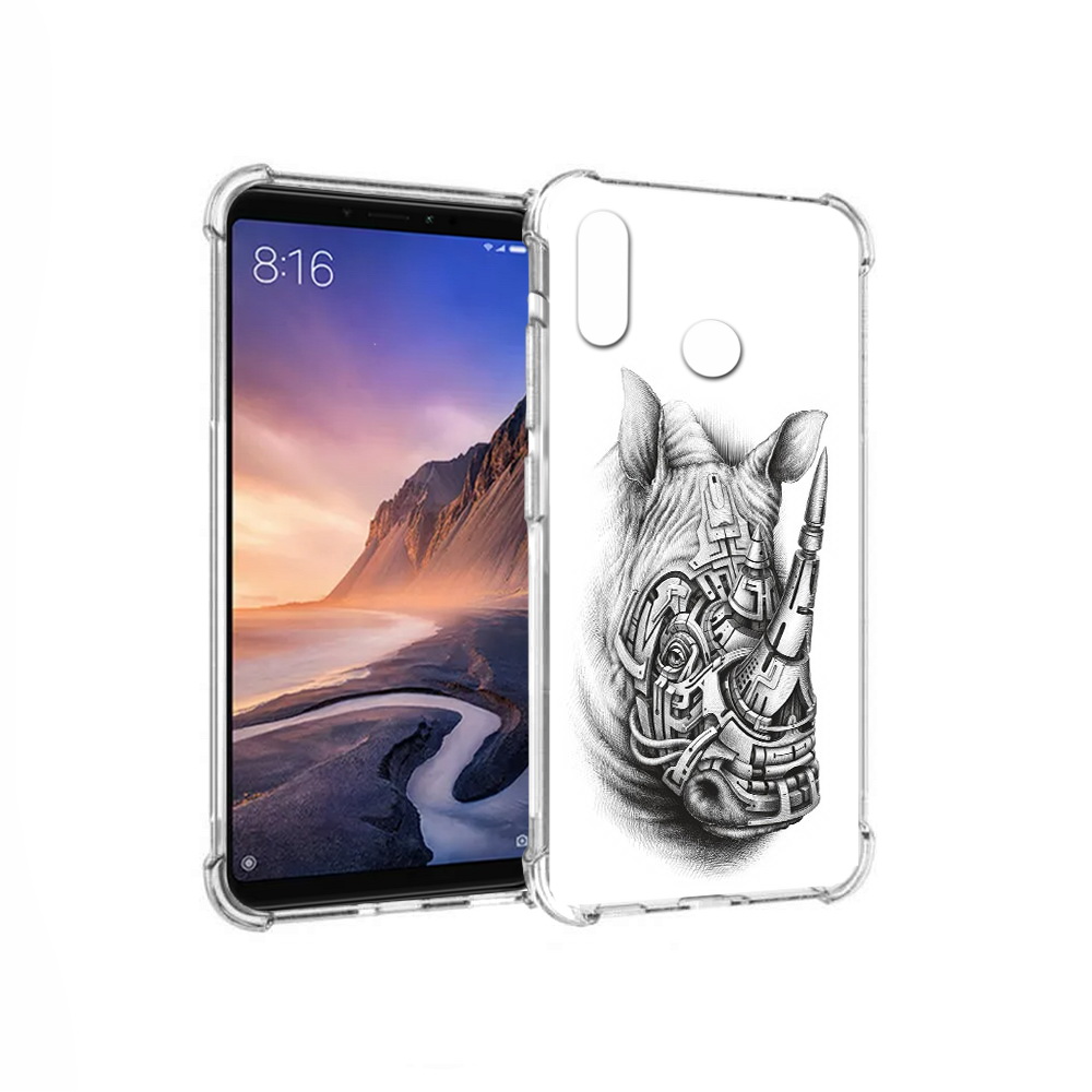 

Чехол MyPads Tocco для Xiaomi Mi Max 3 стальной носорог (PT115366.313.620), Прозрачный, Tocco