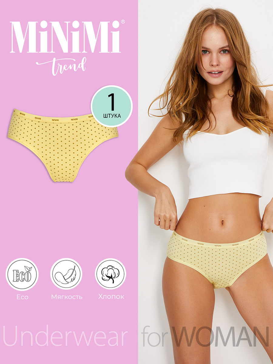 

Трусы женские Minimi MT Pois 221 slip желтые 50 RU, Желтый, MT Pois 221 slip
