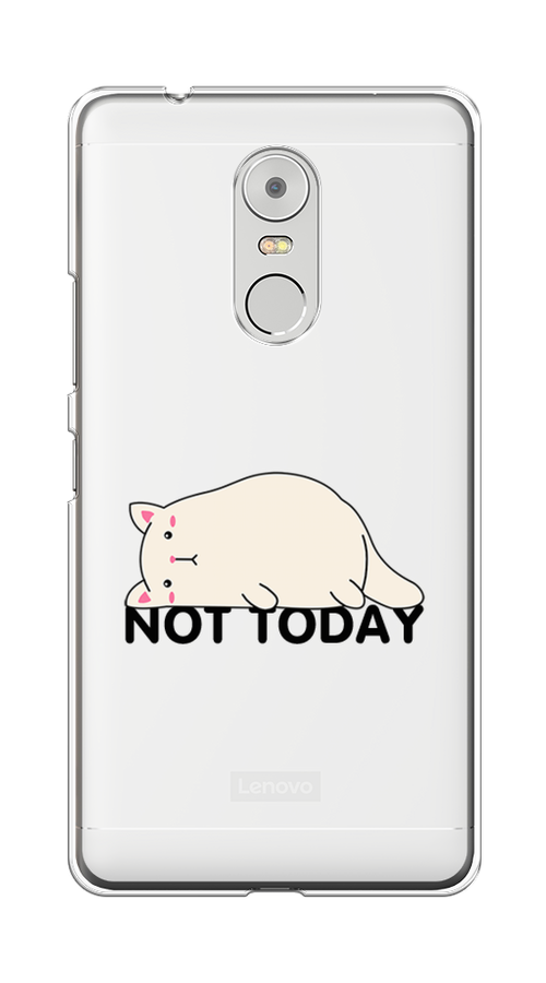 

Чехол на Lenovo K6 Note "Cat not today", Белый;розовый;черный, 112250-1